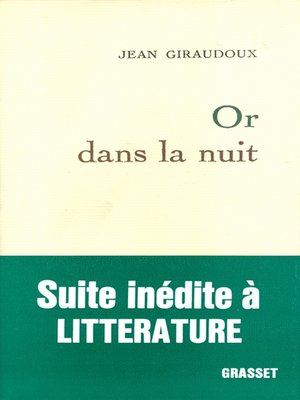 cover image of Or dans la nuit